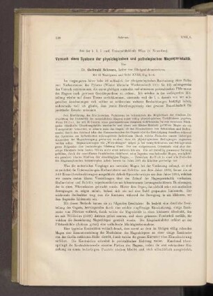 Versuch eines Systems der physiologischen und pathologischen Magenperistaltik.