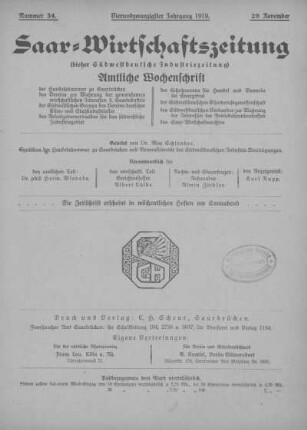 Nummer 34: 29. November 1919
