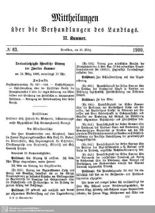 63. Sitzung