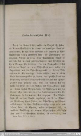 Zweiundzwanzigster Brief