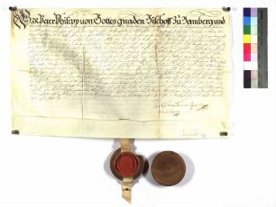 Bischof Peter Philipp an alle Grafen Hohenlohe verleiht Kälberbach.