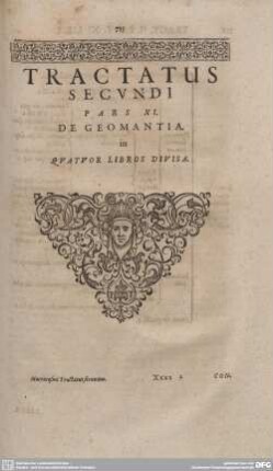 Pars XI. De Geomantia.
