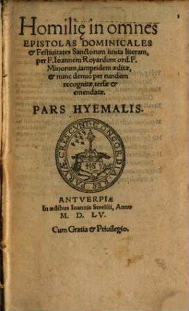 Homiliae in Euangelia Dominicalia iuxta literam : adiectis Homiliis in Euangelia trium feriarum Paschalium, & totidem Pentecostalium, 3