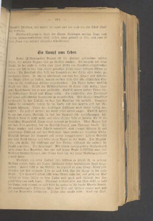 Ein Kampf ums Leben