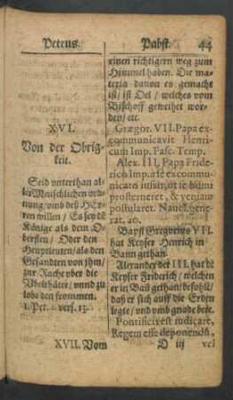 XVI. Von der Obrigkeit