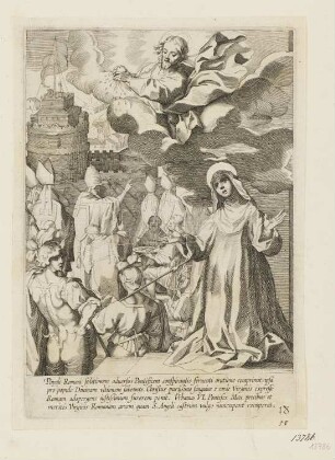 Heilige Katharina von Siena unterstützt Urban VI, Blatt 18 der Folge "Leben und Wunder der heiligen Katharina von Siena"