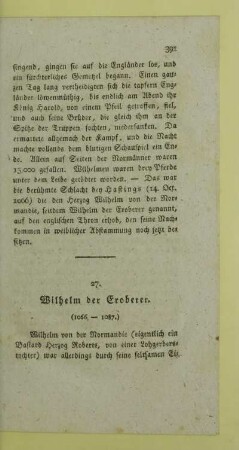 27. Wilhelm der Eroberer. (1066-1087)