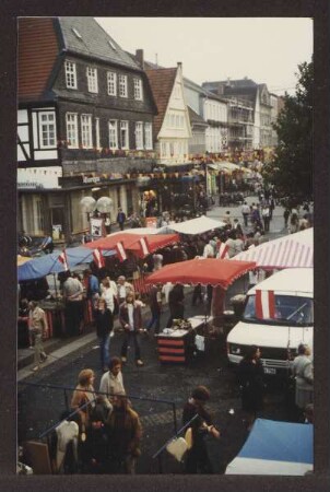 Blick auf den Marktplatz und die Lange Straße. Detmold. Marktplatz