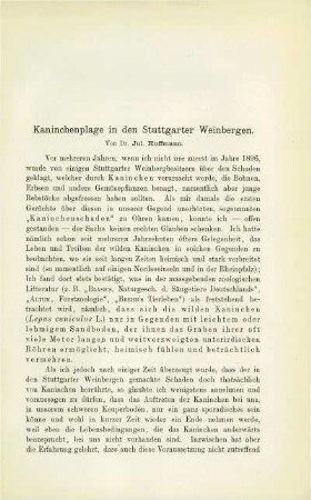 Kaninchenpflege in den Stuttgarter Weinbergen