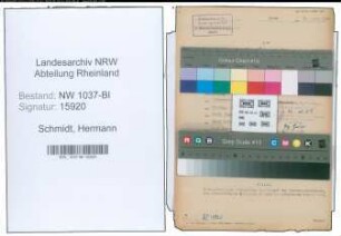Entnazifizierung Hermann Schmidt , geb. 19.09.1891 ()