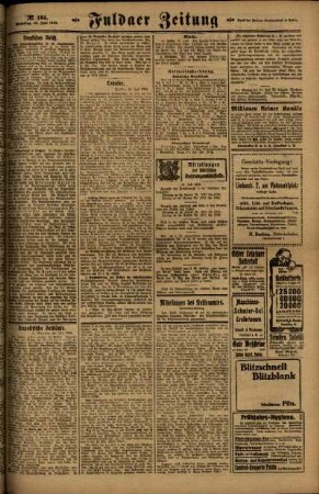 Zweite Ausgabe vom Samstag, den 19. Juli 1919.