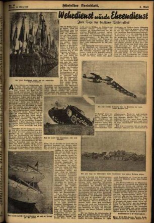 Dritte Ausgabe vom Freitag, den 13. März 1936.