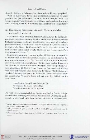 X. Historische Prämissen: Antonio Canova und das nationale Kunstwerk