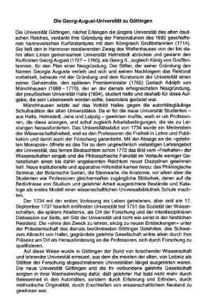 Die Georg-August-Universität zu Göttingen