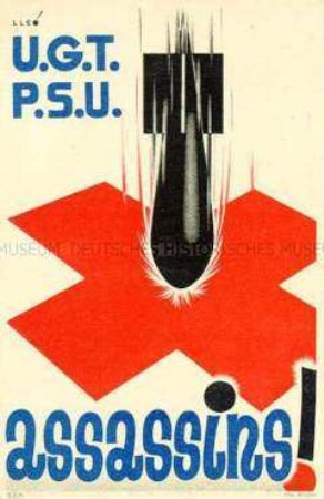 Republikanische Postkarte aus dem Spanischen Bürgerkrieg