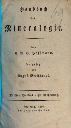 Handbuch der Mineralogie, 3,1