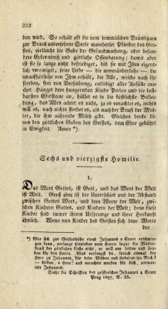 Sechs und vierzigste Homilie