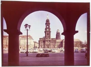 Dresden. Altmarkt mit Kreuzkirche