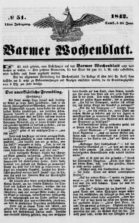 Barmer Wochenblatt. 1838-1859