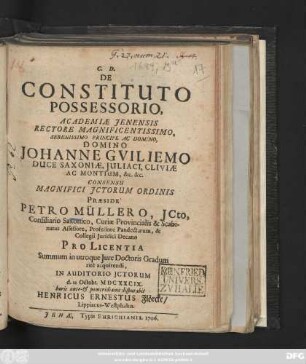 De Constituto Possessorio