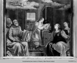 Verkündigung an Maria mit Propheten und Heiligen