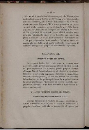 Capitolo III. Proprieta fisiche del corallo.