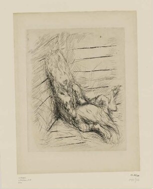 Liegender Hund, aus: Octave Mirbeau, "Dingo", Paris 1924