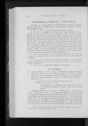 Versammlung zu Rostock. - 1422 Juli 22.