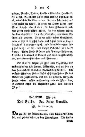 ¬Der¬ Falke : Taf. XVIII, Fig. 92