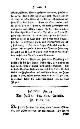 ¬Der¬ Falke : Taf. XVIII, Fig. 92