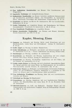 Kupfer, Messing, Eisen (Nr. 518-549)