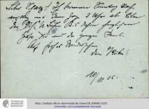 Postkarte vom 10.11.1906