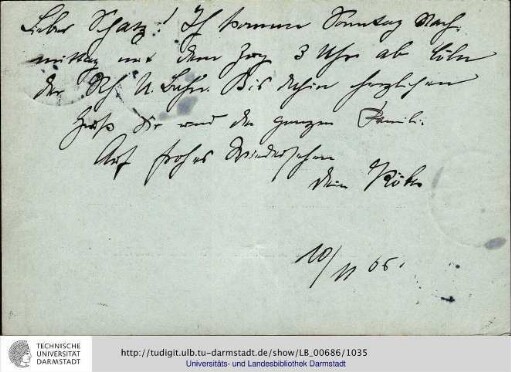 Postkarte vom 10.11.1906