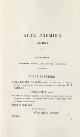 Acte Premier. Le roi