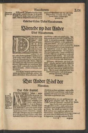 Vorrede up das Dat Ander Böck der Maccabeorum.