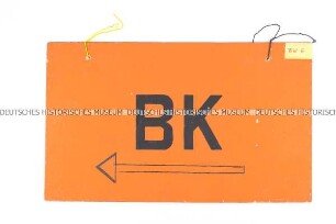 Orientierungsschild aus dem Regierungsbunker Marienthal
