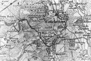 Wittichenau. Atlas von Schlesien, Kreis Hoyerswerda, Verlag C. Flemming/Glogau, um 1850