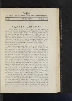 Nr. 10, IX. Jahrgang