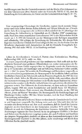 Chronik der Ev.-luth. Kirchengemeinde in Halstenbek, anläßlich des 35. Jahrestages der Einweihung der Erlöserkirche in Halstenbek am 23. Oktober 1990, zsgestellt von Bettina Kolwe-Schweda und Torsten Schweda : Halstenbek, 1990