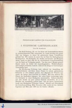 Öffentliche Gärten und Waldungen.