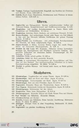 Skulpturen (Nr. 662-708)
