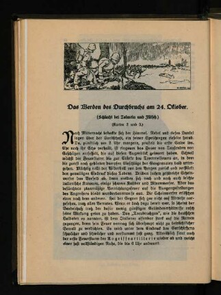 Das Werden des Durchbruchs am 24. Oktober. (Schlacht bei Tolmein und Flitsch.)