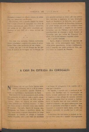 A casa da estrada da cordoaria