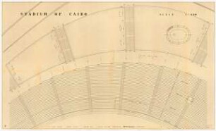Sportfield Kairo Main Stadium: Grundriss Upper Circle, Sector N 2, 1:100