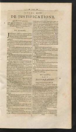 Locus XXVII. De Justificatione.