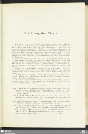 Erklärung der Citate