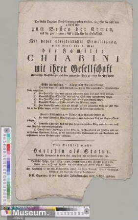 Die Familie Chiarini mit ihrer Gesellschaft