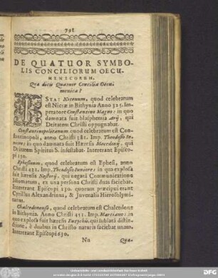 De Quatuor Symbolis Conciliorum Oecumenicorum.