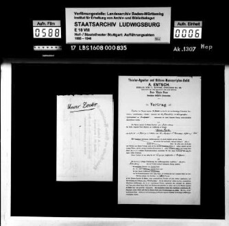 Unser Doctor. Volksstück von Leon Treptow und Louis Herrmann; Musik: Franz Roth