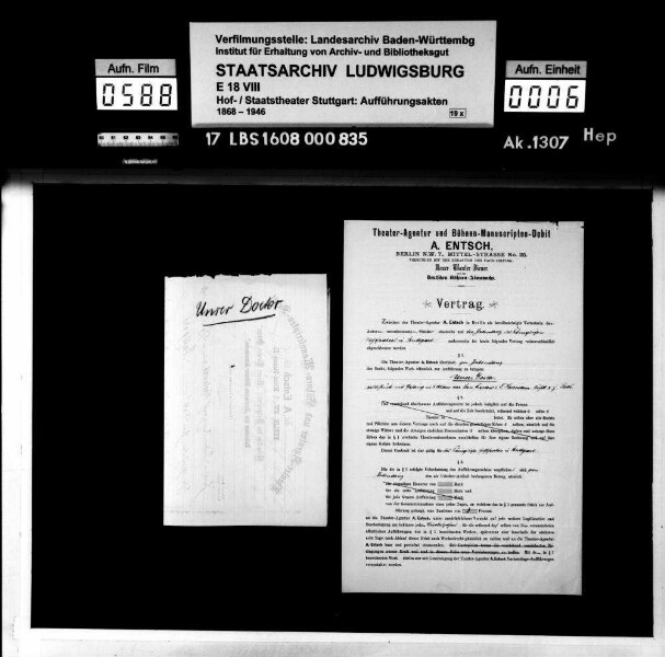 Unser Doctor. Volksstück von Leon Treptow und Louis Herrmann; Musik: Franz Roth